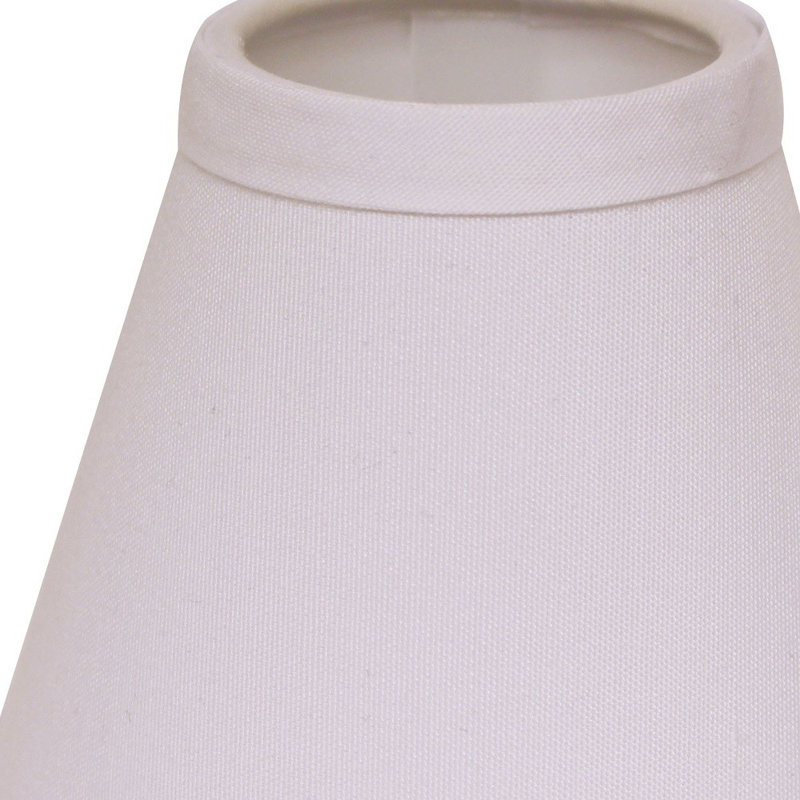 Ensemble de 6 abat-jour sans lustre, H 4 po x l 5 po x P 5 po, Blanc