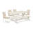 6 Piece Dining Set Contains a Rectangle Dining Room Table with X-Legs and 4 Light Beige Linen Fabric Parson Chairs with a Bench, linen white-1665154395-1728360847-1728360845