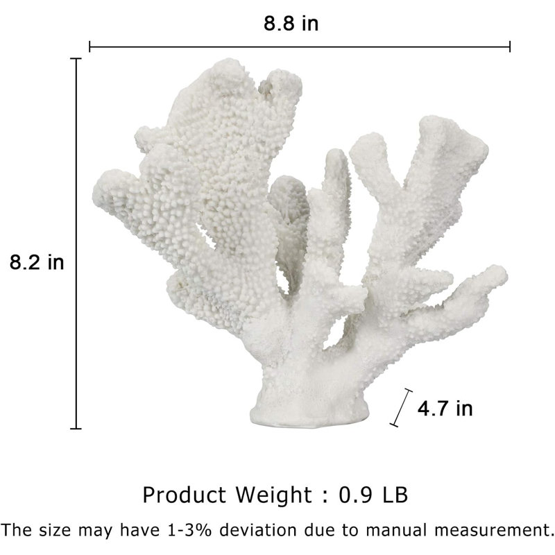 Statue de corail artificiel blanc