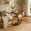 Table de bout en C, table d'appoint en bois-140545317