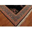 Tapis de surface en laine noir/aqua/beige 8 pi 3 po x 11 pi 5 po one-of-kind à la main noué la Eliseo