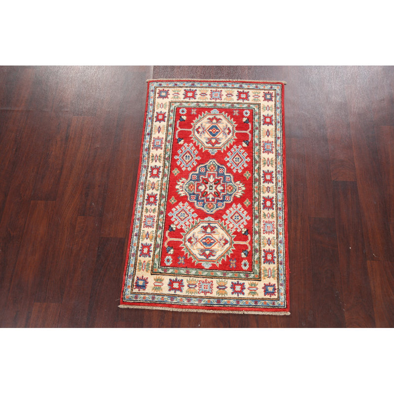 Tapis oriental géométrique Kazak 3 x 4