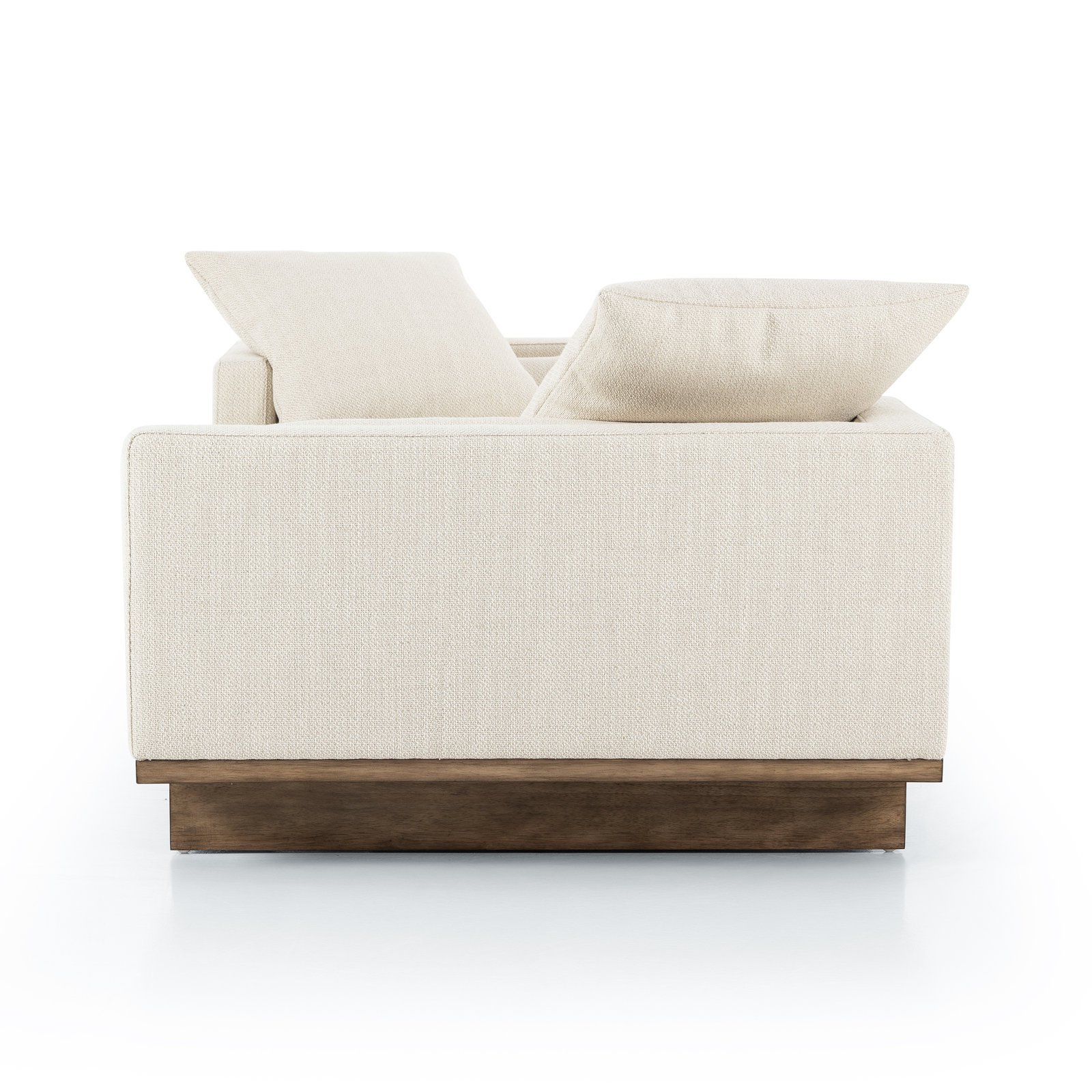 Livy Upholstered Chaise Lounge, Ivory Polyester Blend