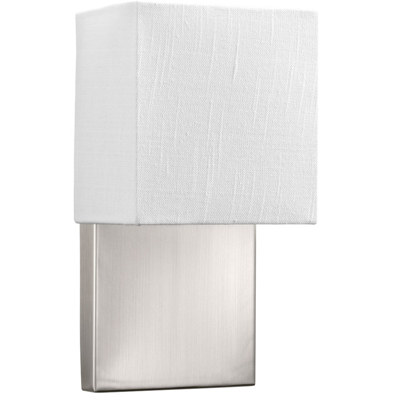 Plafonnier encastré à 1 lumière à intensité variable, Nickel brossé