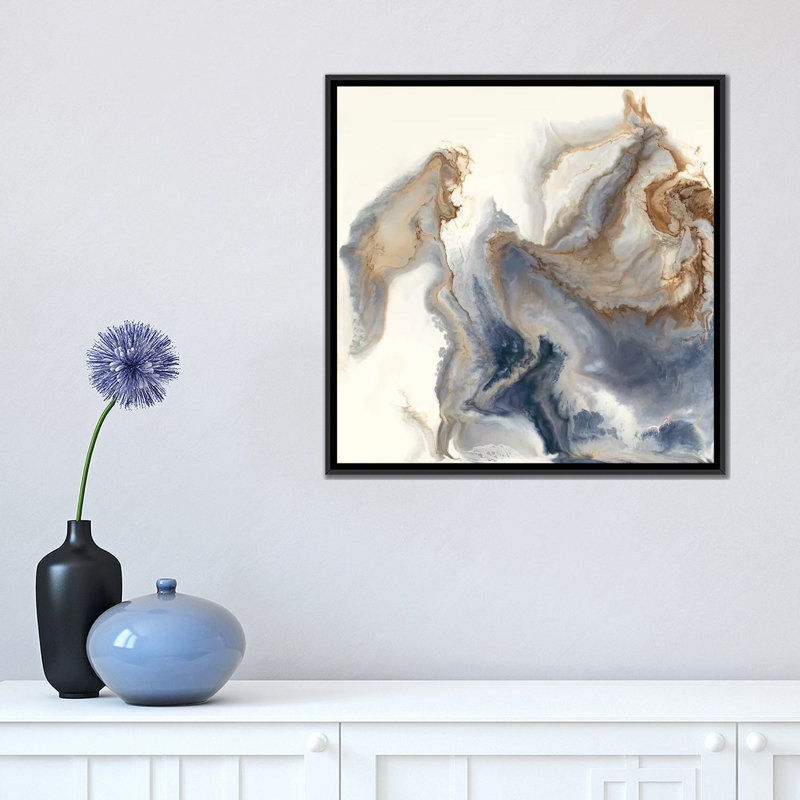 «Approche», reproduction d'impression sur toile, H 18 po x l 18 po x P 1,5 po, Toile avec cadre noir, Pas de tapis