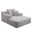 Luxueuse chaise longue convertible avec fonction canapé-lit 2-en-1, coussin en mousse à ressort, pochette de rangement et conception sans assemblage pour les petits espaces-130000071