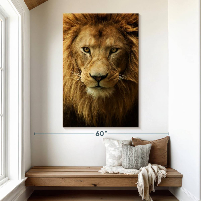 Tête de lion Brampt, H 51 po x l 34 po