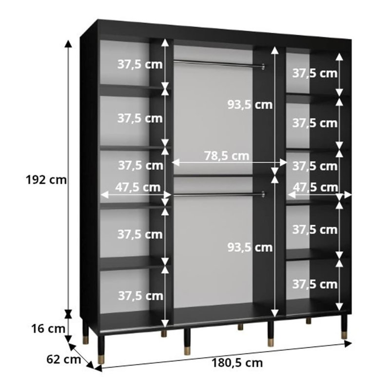 Arvetta 2 Door Manufactured Wood Wardrobe, Matte White