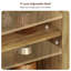 Buffet spacieux à portes en rotin avec tablettes réglables - Armoire buffet parfaite pour le rangement du salon ou de la cuisine