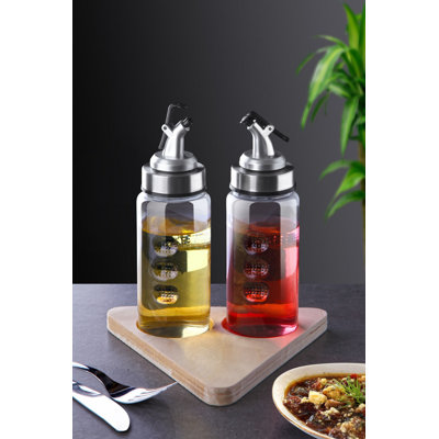 Glass Oil & Vinegar Cruet Set
