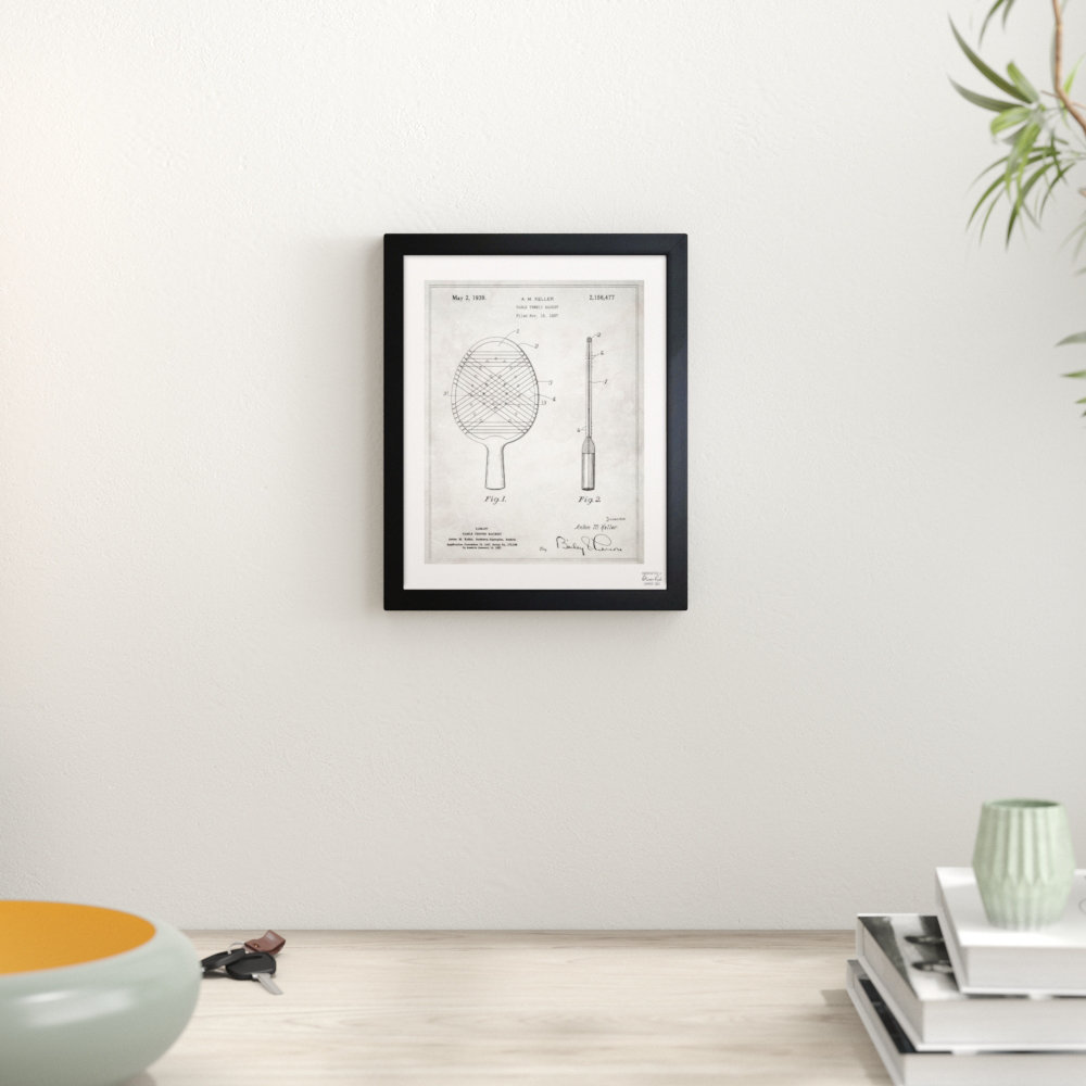 'Table Tennis Racket' Framed Graphic Art
