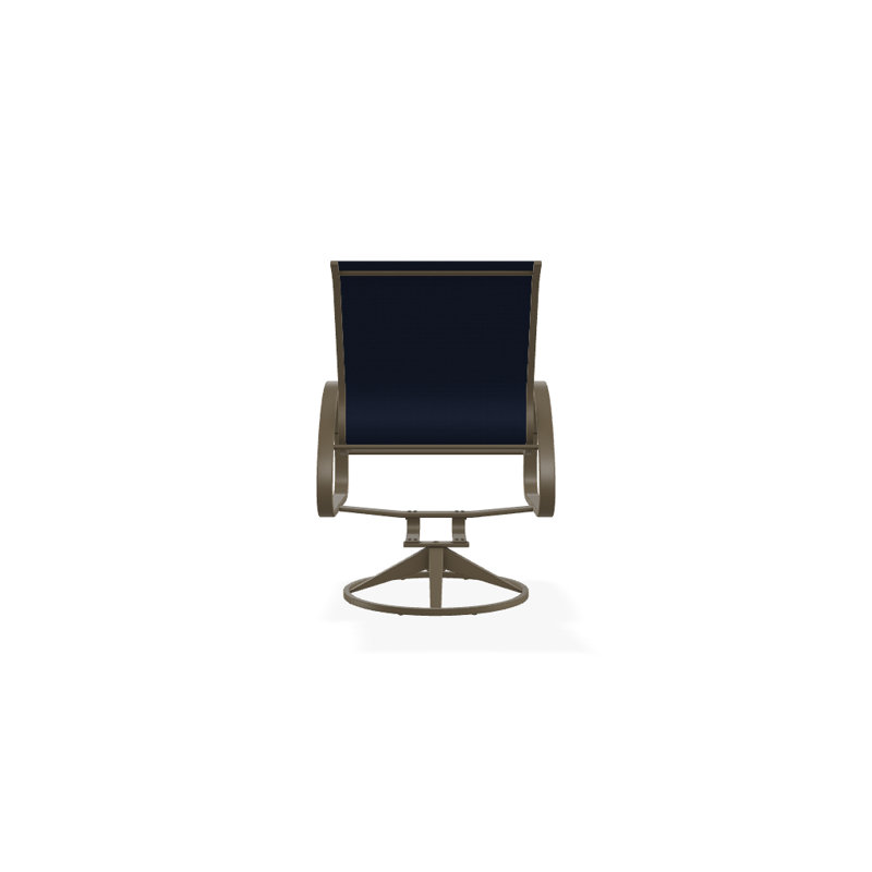 Aruba 1 Outdoor Dining Armchair, Textured Graphite, Navy 13D Sunbrella®
