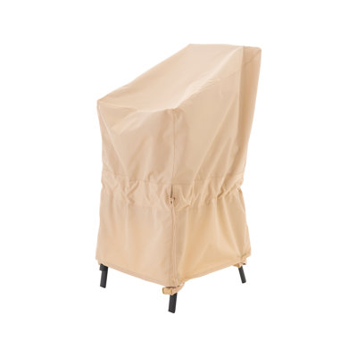 Stackable Patio Chair Cover, Heavy Duty, Wind Resistant & Waterproof , 28"(W)x36"(D)x45/34"(H), 3-Year Warranty by GlenvalNY