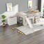 Lit mezzanine bas double avec rangement, en bois MDF, moderne et peu encombrant pour chambre d'enfant
