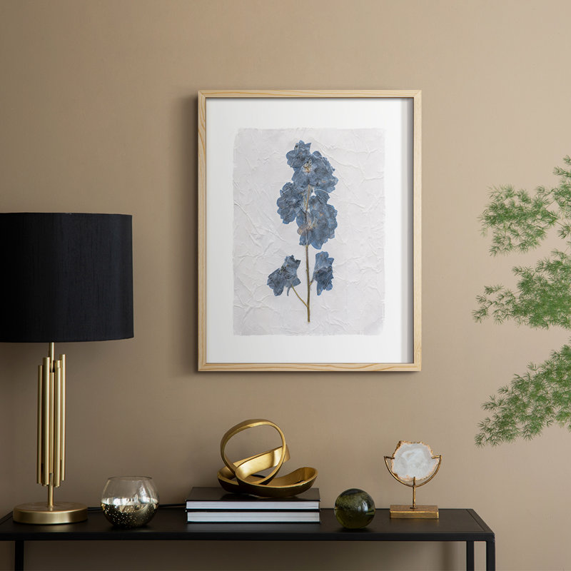 Impression encadrée Decoupage Floral III - bois massif, Naturel, H 15 po x l 12 po