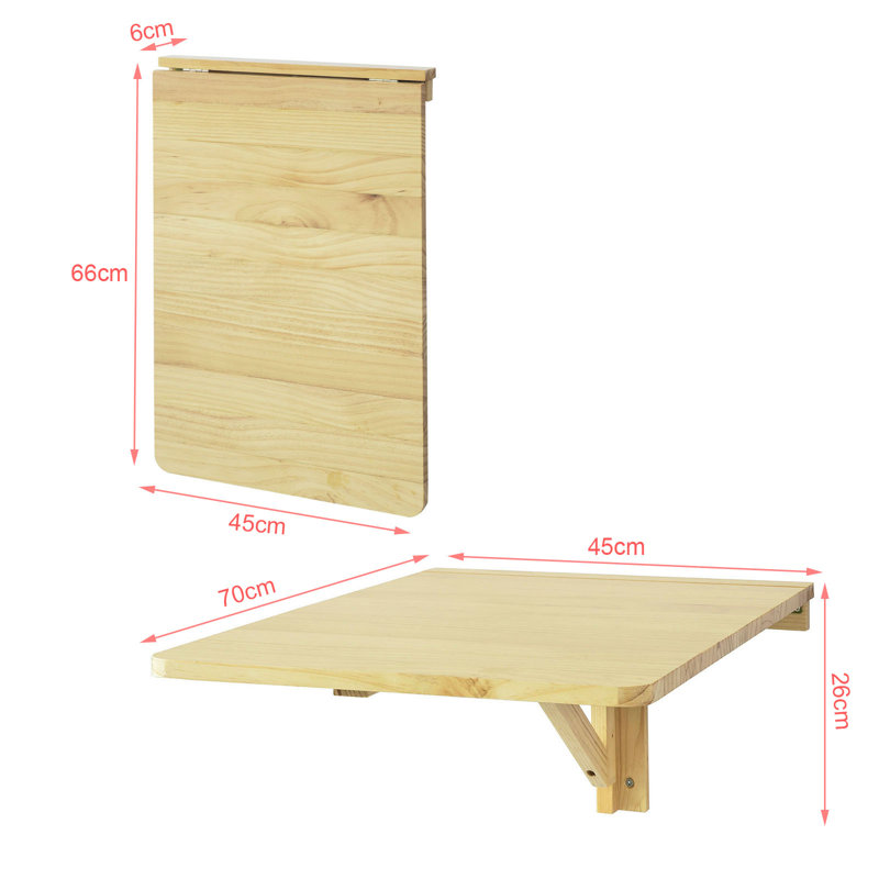 Stali 45cm Rectangular Folding Table, Natural