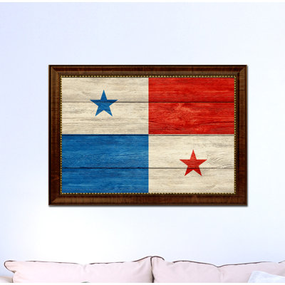 « panama country flag », peinture sur toile encadrée