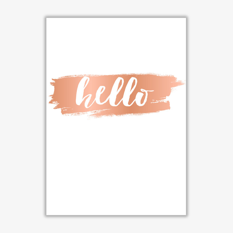 Hello - Rectangle Print, No Frame, 30 cm H x 21 cm W x 1 cm D