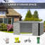 Bouzoun 14ft. W x 9ft. Dt Metal Apex Garden Shed