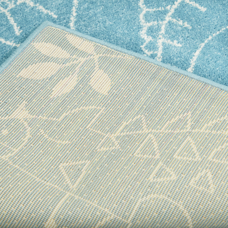 Tapis bleu marine Osgood, Rectangle 5 pi 3 po x 7 pi, Bleu sarcelle