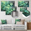 «Green Teal Geraniums Flower Euphony», reproduction non encadrée sur métal-92739553