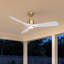 Ventilateur de plafond extérieur de 52 po avec éclairage pour patio, garage, porche, pales résistantes aux intempéries et débit d'air élevé, moteur CC silencieux, DEL blanche à intensité variable 3CCT et télécommande.-1710571084-1710571083
