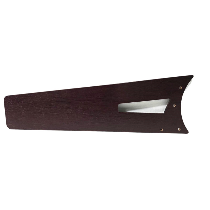54 " Ceiling Fan with Light Kit, Dark Brown Wood