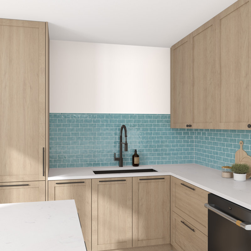 Carreau Itona 1/2 po x 12 po (4 pièces par ensemble), Bleu classique