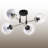 4 Lights Metal Body Linear Globe Semi-Flush Mount-775629353-775629352