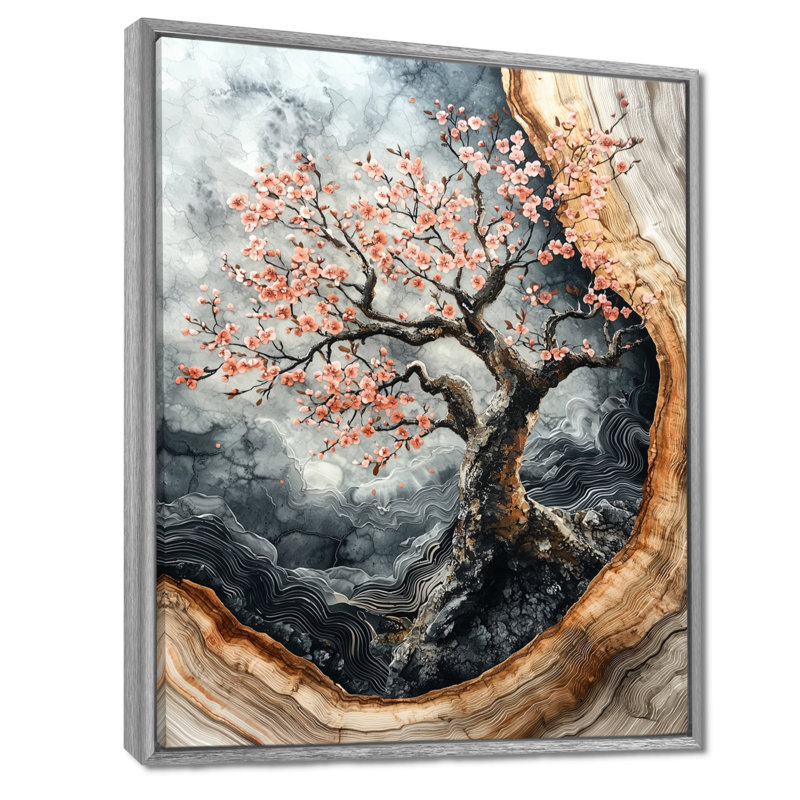 Henry II - impressions murales florales, H 20 po x l 12 po, Reproduction encadrée sans passe-partout, Argent argent