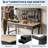 48"x24" Workstation with Drawer, LED Light & Back Panel – 6-Level Height, 2000 lb Capacity, ETL Outlets