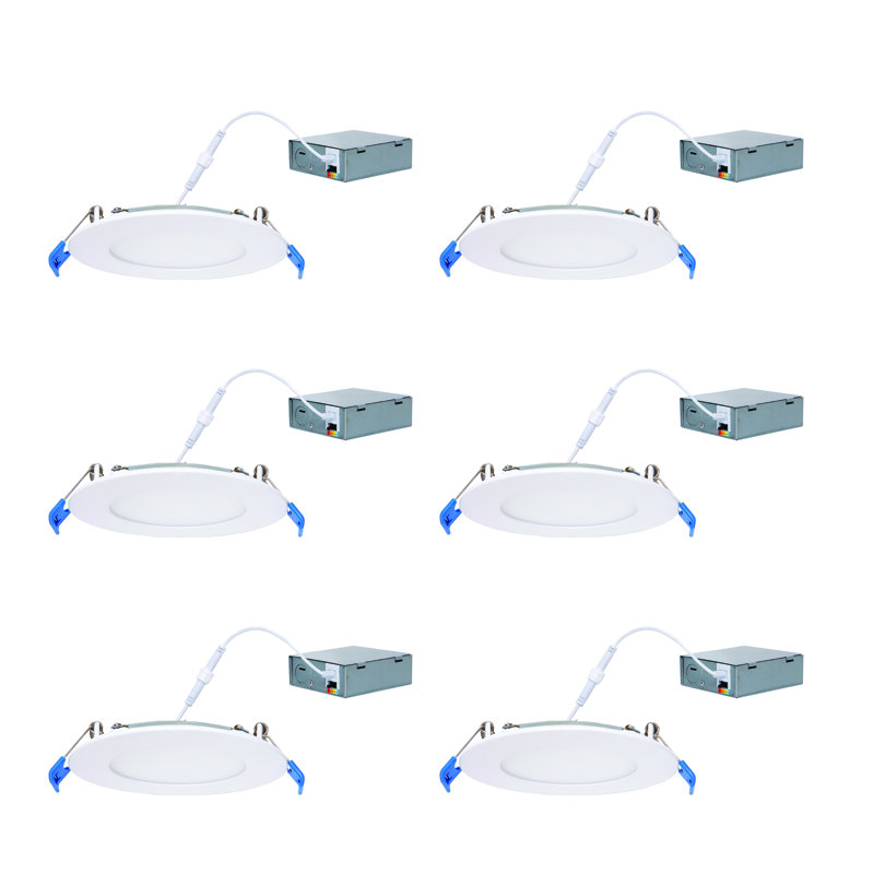 4'' Slim Dimmable LED Recessed Lighting Kit with Adjustable Color Temperature