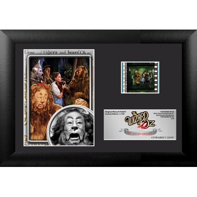 (très haut lion) souvenirs encadrée mini filmcell presentation Wizard of Oz 75th Anniversary