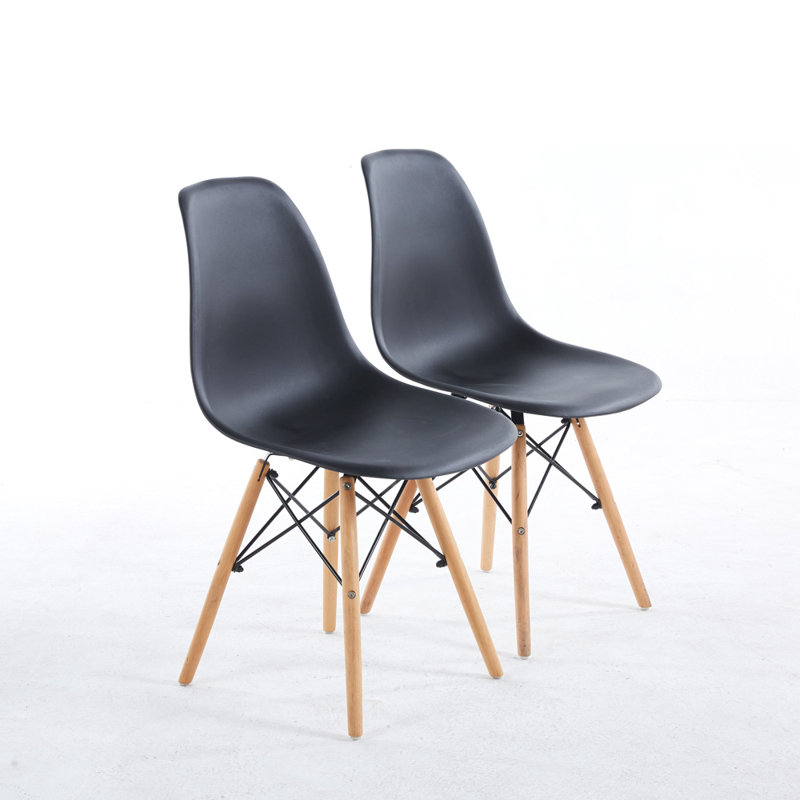 Bethel Dining room,living room chair,set of 2, Black, Light Brown