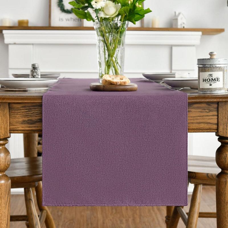 Purple Table Runner 40x180 cm | Seasonal Spring Machine Washable Kitchen Dining Table Decoration for Home Party Decor