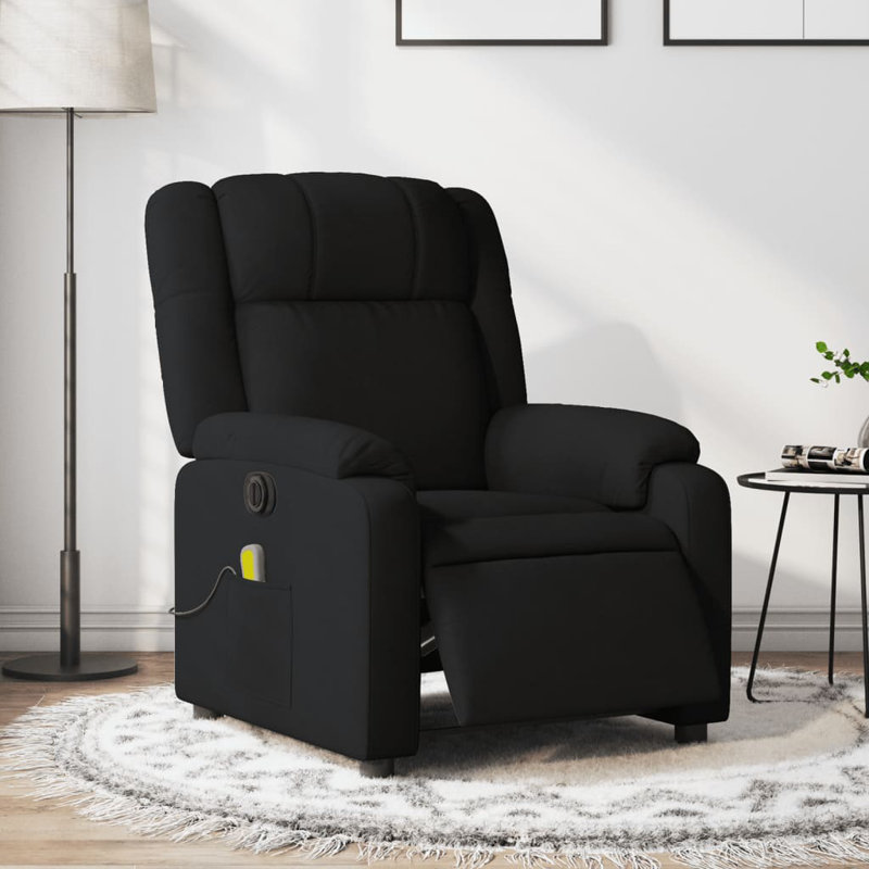Fauteuil de massage inclinable électrique, Tissu noir