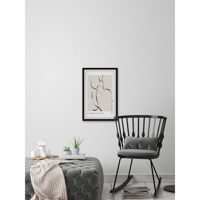 «Less Is More», reproduction encadrée, H 30 po x l 20 po x P 1,5 po
