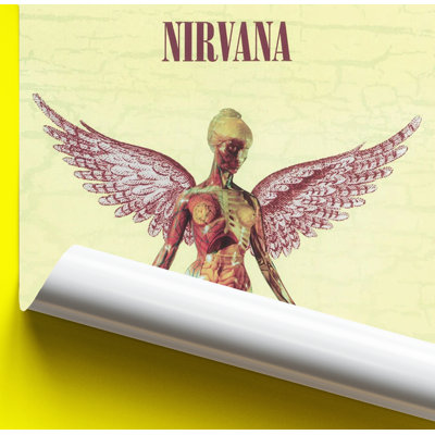  Officiellement sous licence Nirvana - In Utero, affiche d'art - 24 x 36 po - reproduction décorative - papier affiche - prêt à encadrer