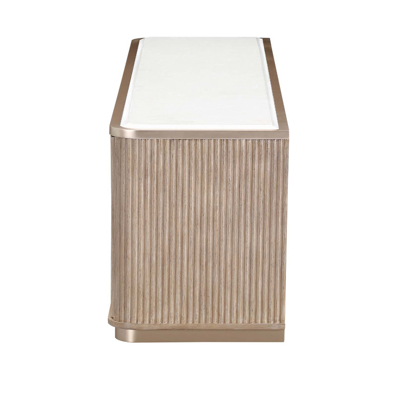 West Kensington Media Cabinet, Medium Yellow Wood