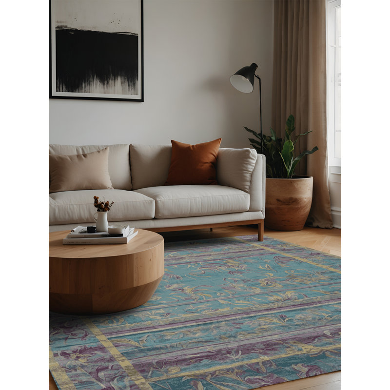 Tapis gris lavable à la machine, Carré 8 pi