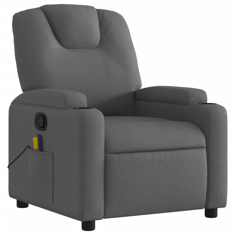 Upholstered Massage Chair, Dark Gray