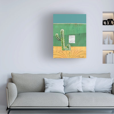 Art mural sur toile tendue - art mural Lindsey Newman «Oaxaca Cactus I» pour le salon, la chambre à coucher ou le bureau - 24 x 32