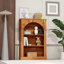 Bibliothèque ouverte à 3 niveaux avec bordure décorative perlée