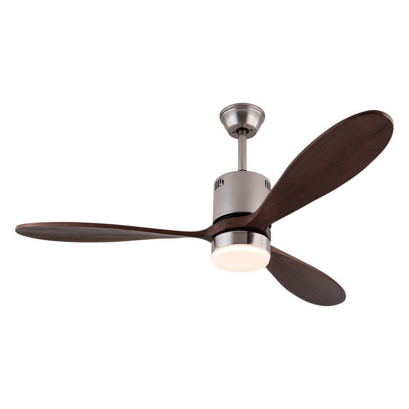 52'' Ceiling Fan with Light and Remote, Adjustable LED Ceiling Light Fan 