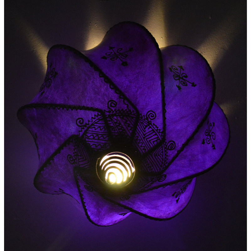 Lustre géométrique unique à 1 lumière avec détails en fer forgé Avalos