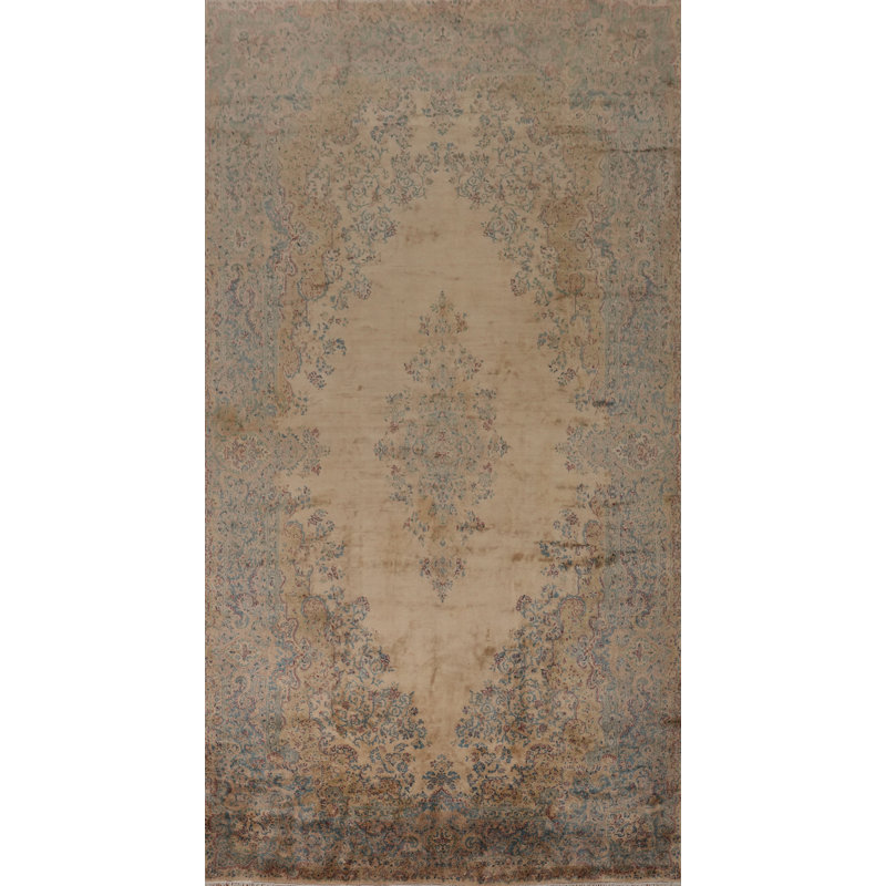 Tapis traditionnel antique à teinture végétale 10 x 20
