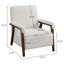 Fauteuil d'appoint rembourré en tissu de 28,35 po de largeur avec pieds en bois massif (ensemble de 2)-2104788420