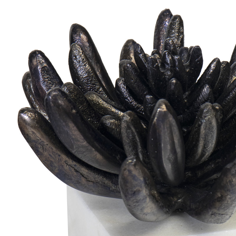 Succulent Sculpture 2 (Blackened Zinc)