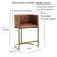 Tabouret de bar 31 po Tabouret de bar en cuir de polyuréthane brun clair