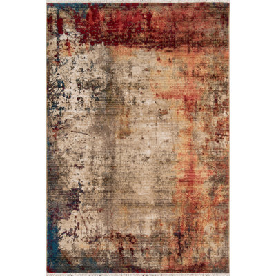 Tapis beige abstrait Metcalf